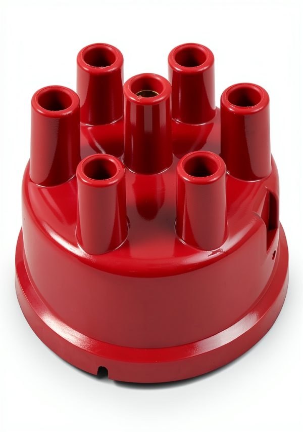 Mallory Red Brass Distributor Cap 270 Modern 6-Cylinder Performance-0
