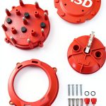 MSD Red Modern Distributor Cap 7445 with 5 Inch Diameter and Rynite-0