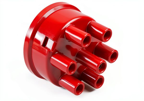 Mallory Red Brass Distributor Cap 270 Modern 6-Cylinder Performance-3