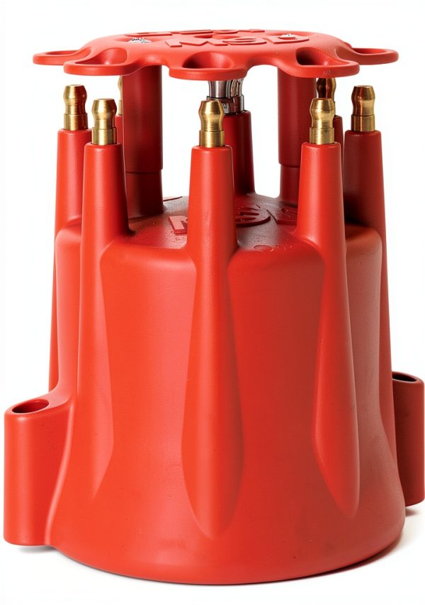 MSD Marine HEI Tower Distributor Cap with Red Brass Finish Model 8565-0