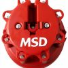 MSD Ignition Distributor Cap 8408 Red Plastic with Brass Finish-2