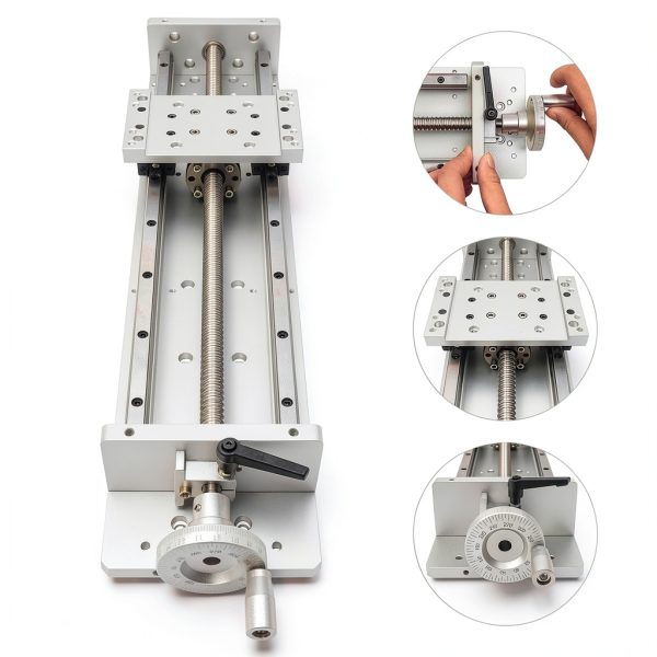 Manual Sliding Table 400mm ZFAUDAN Linear Rail with Lock Handwheel-4