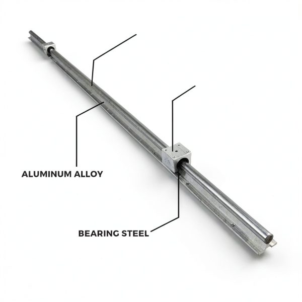 Vevor Linear Rail SBR20 1000mm Set - 2 Rails with 4 SBR20UU Blocks-2