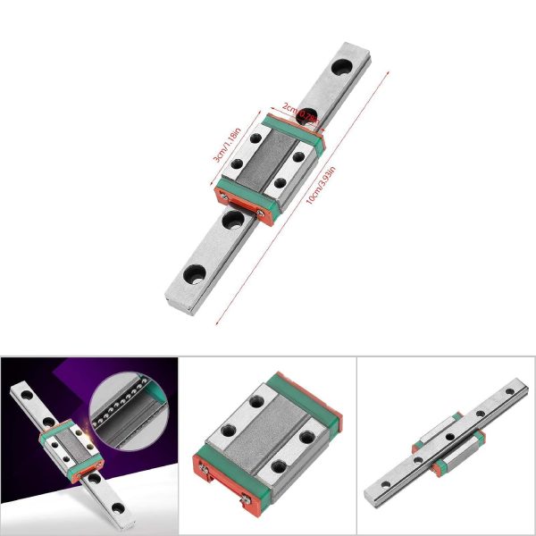 Linear Rail Guide WALFRONT Steel Bearing 9mm Width 2pcs Slide Block-2