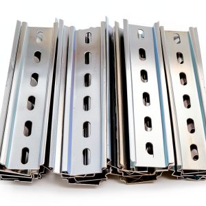 30 Pieces DIN Rail Slotted Steel Zinc Plated RoHS 6" Long 35mm Wide 7.5mm High 15ft Total-0