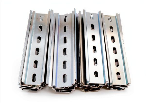 30 Pieces DIN Rail Slotted Steel Zinc Plated RoHS 6" Long 35mm Wide 7.5mm High 15ft Total-0