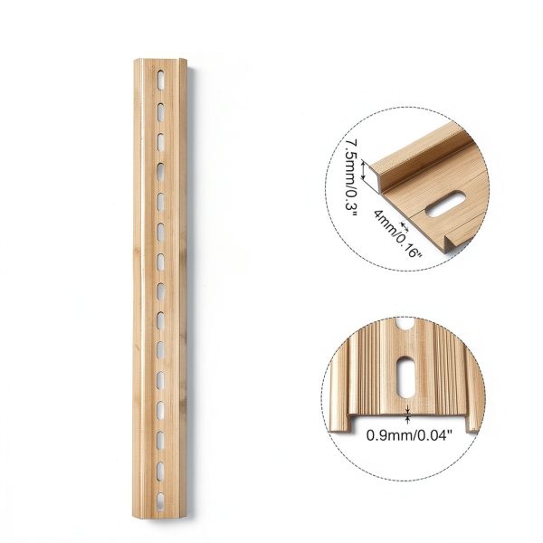MECCANIXITY DIN Rail Slotted Aluminum Guide 12" Silver Tone 4pcs-1