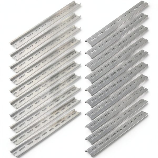 13 inch aluminum DIN rail 20pcs Hat Slotted for Electrical Use ABuff-0