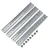 MECCANIXITY DIN Rail Slotted Aluminum Guide 12" Silver Tone 4pcs-0