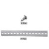 MECCANIXITY DIN Rail Slotted Aluminum Guide 12" Silver Tone 4pcs-2