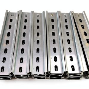 DIN Rail 30 Pieces Slotted Steel Zinc Plated 8" Long by Dinkle-0