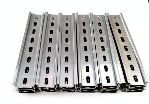 DIN Rail 30 Pieces Slotted Steel Zinc Plated 8" Long by Dinkle-0
