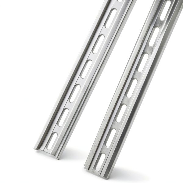 13 inch aluminum DIN rail 20pcs Hat Slotted for Electrical Use ABuff-3